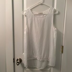 White Sleeveless Top